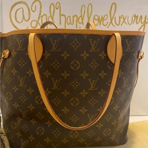 AUTHENTIC LOUIS VUITTON MONOGRAM NEVERFULL MM WITH DUST BAG
